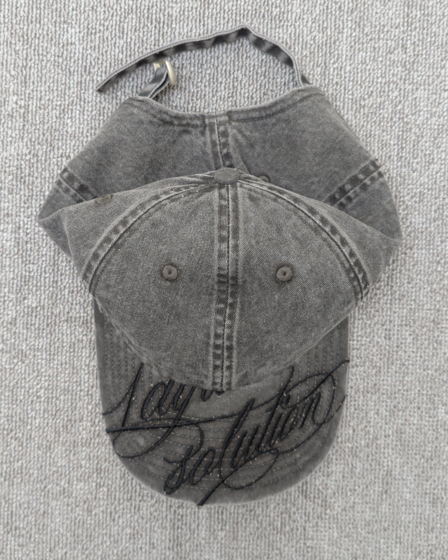 1ds Cursive Logo Cap (Grey Denim)