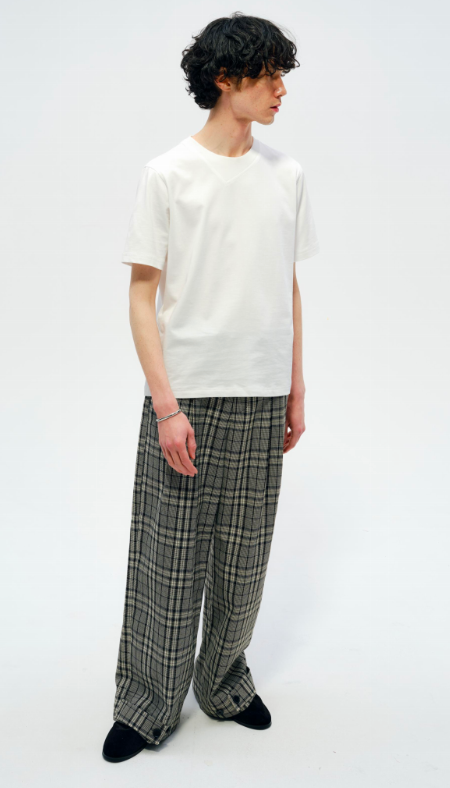 Scarf Collar Short-Sleeve T-Shirt