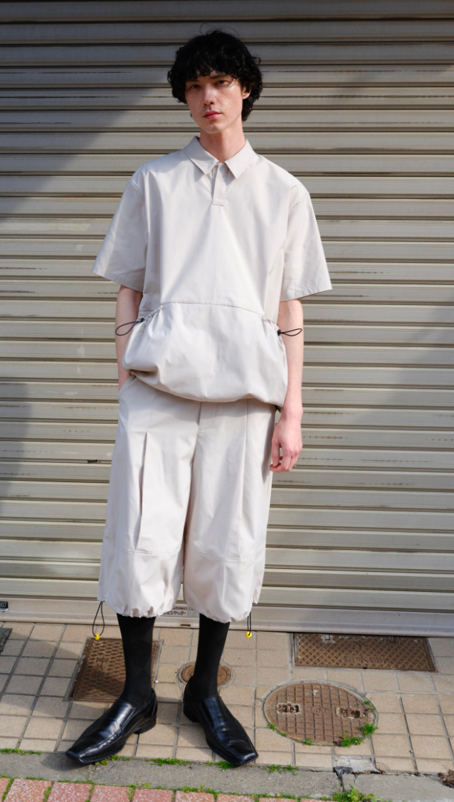 Drawstring Short-Sleeve Shirt