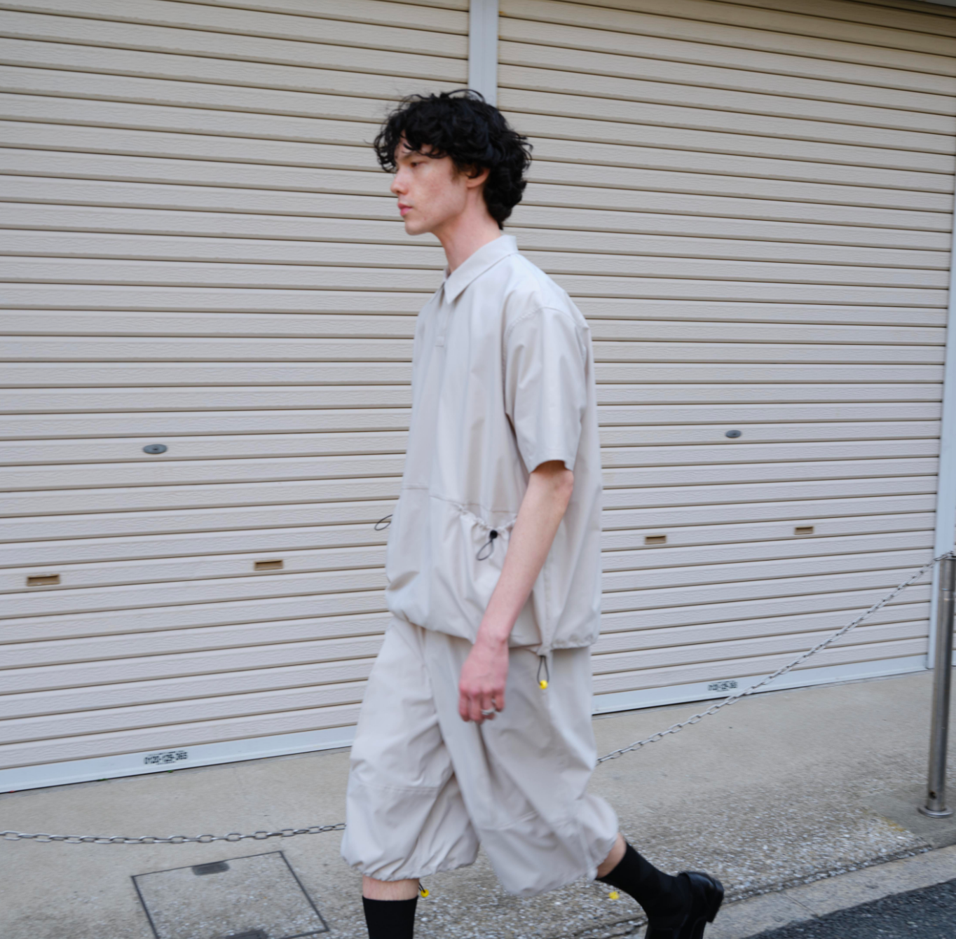 Drawstring Short-Sleeve Shirt