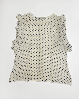 Prada Re- Edition Spring 2000 Polka Dots Ruffle Top (velvetknife)