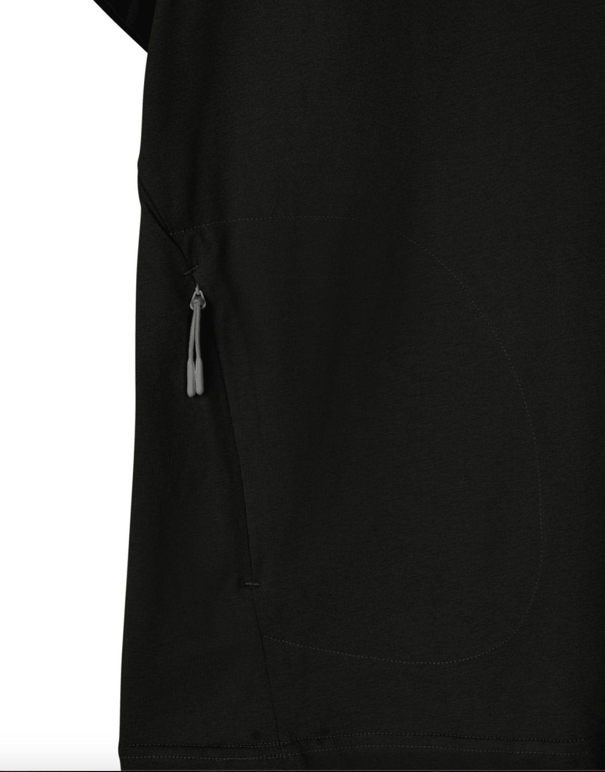 Side Pocket Tee Black