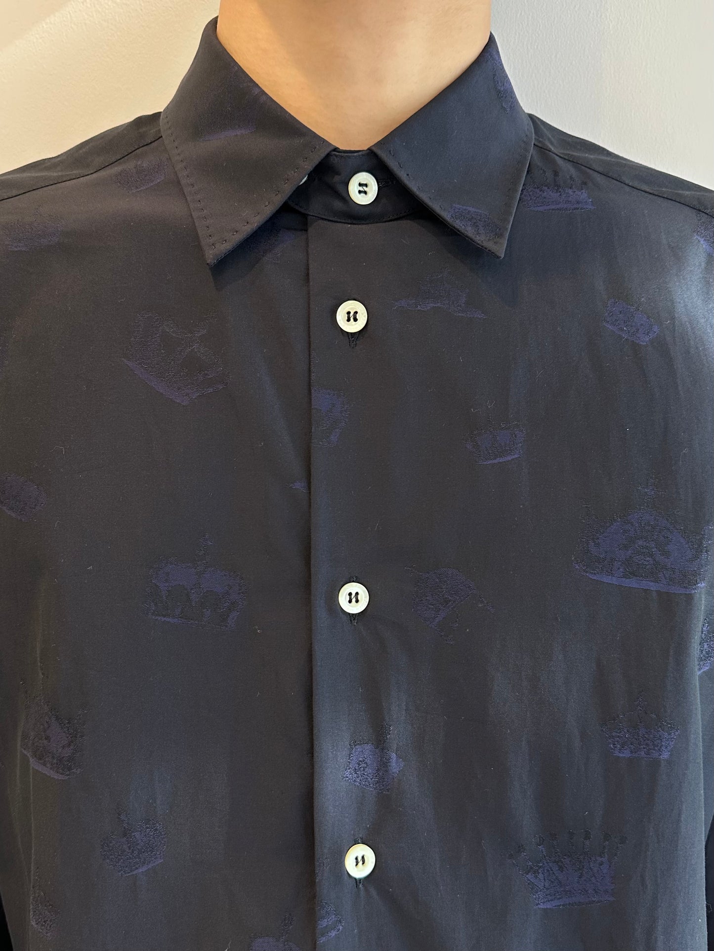 Vivienne Westwood Crown-Pattern Jacquard Shirt
