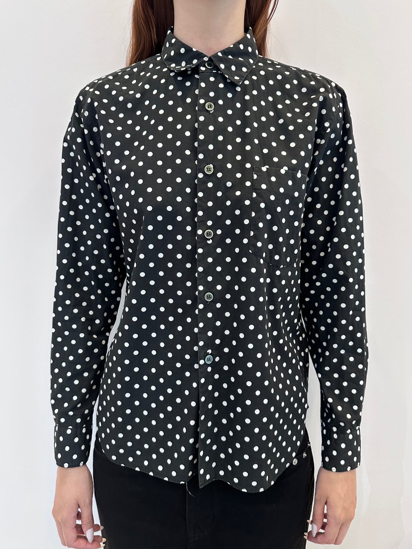 Black COMME des GARCONS dot shirt