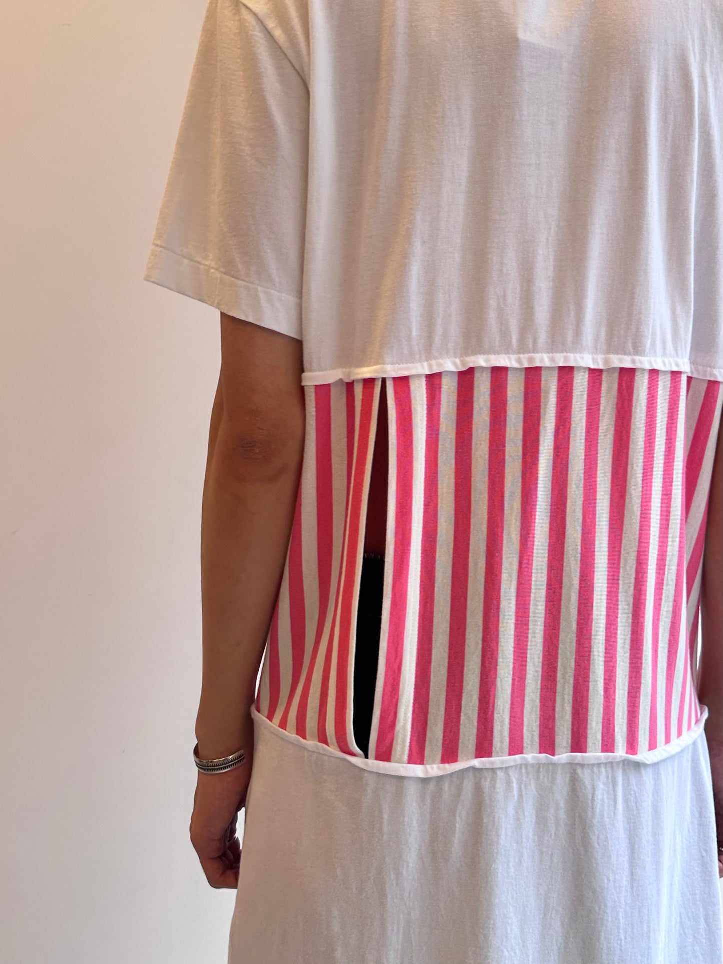 COMME des GARÇONS HOMME PLUS Stripe Cut-Out Tee