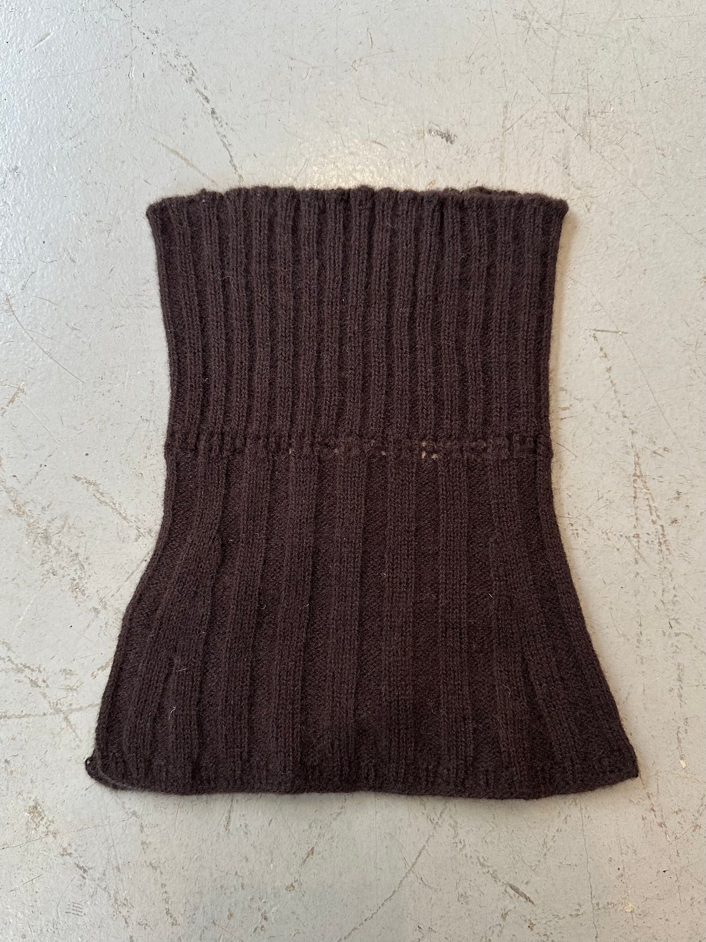 Reversible Neck Warmer In Wool DARK BROWN