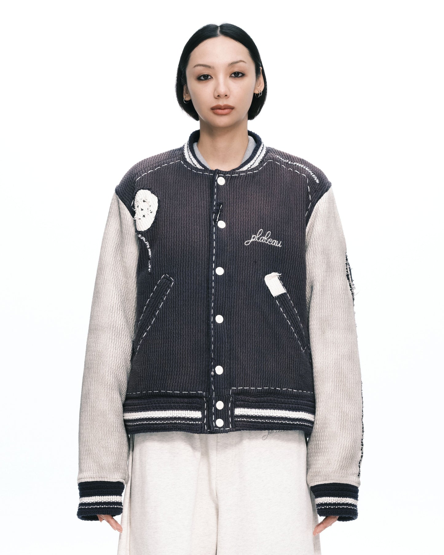 Knitted stitch Varsity jkt