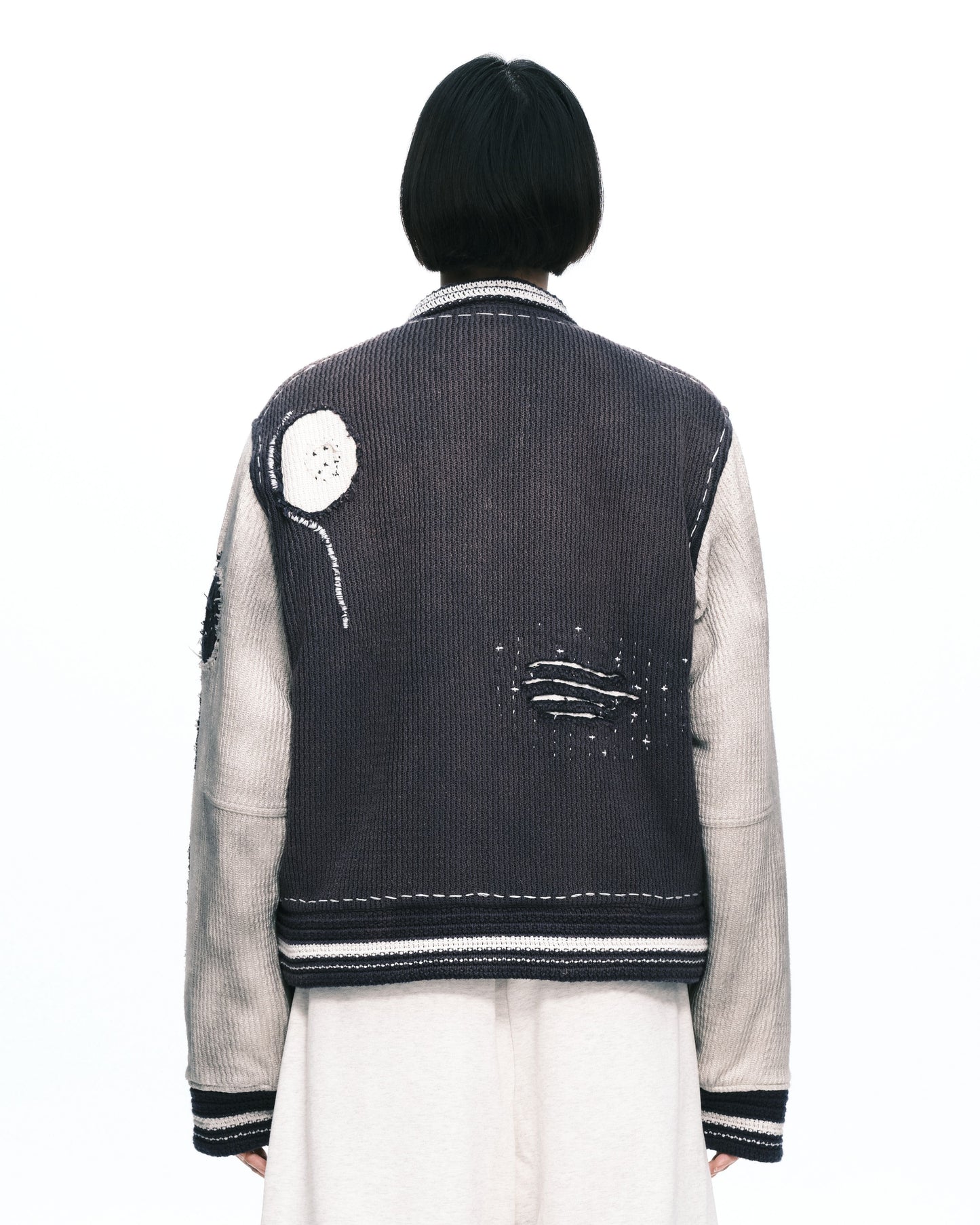 Knitted stitch Varsity jkt