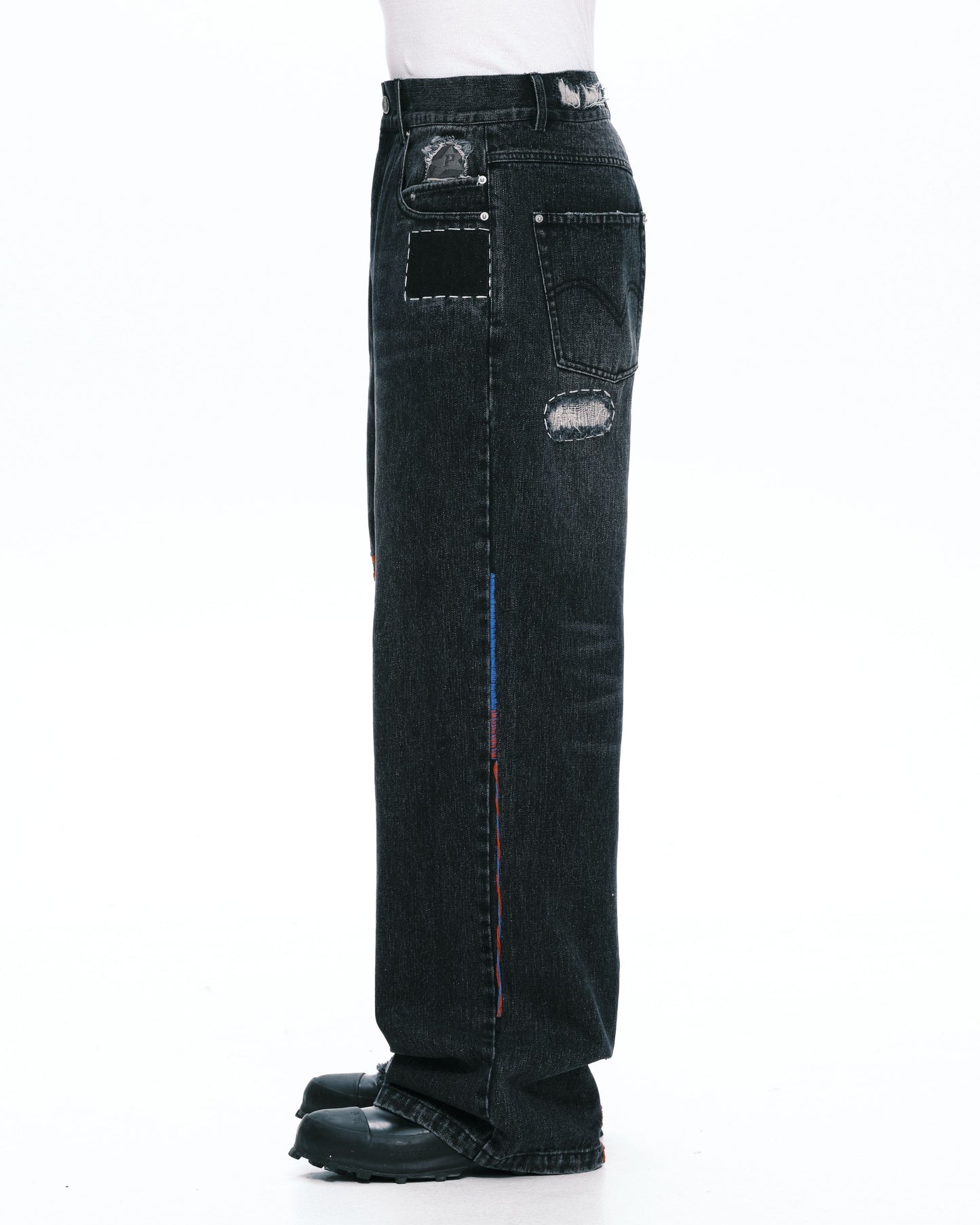 Hand patched denim