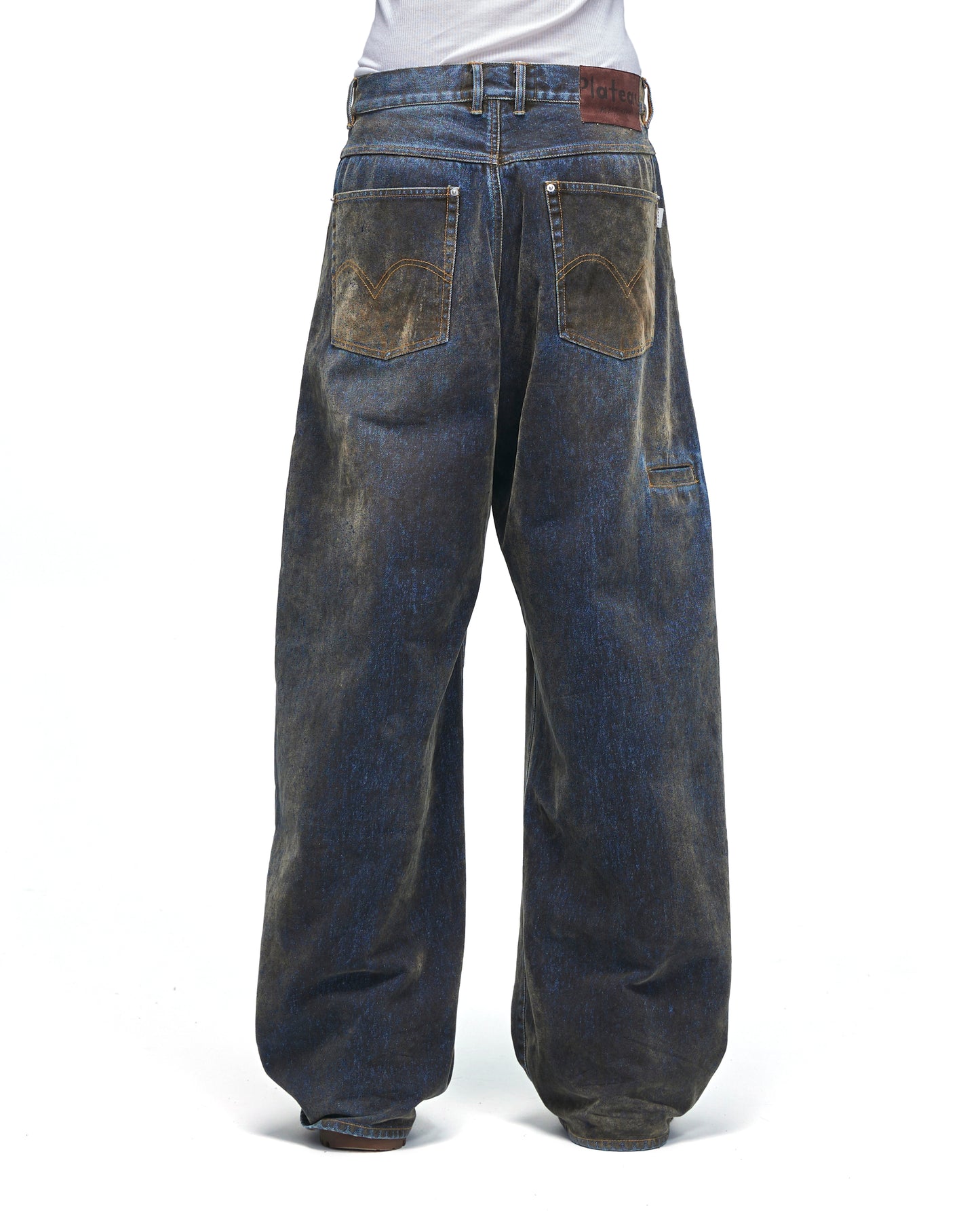 Curvy work pants Washed velvet