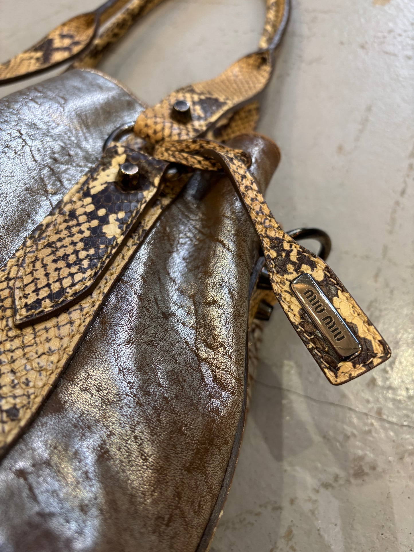 MIUMIU python hand bag