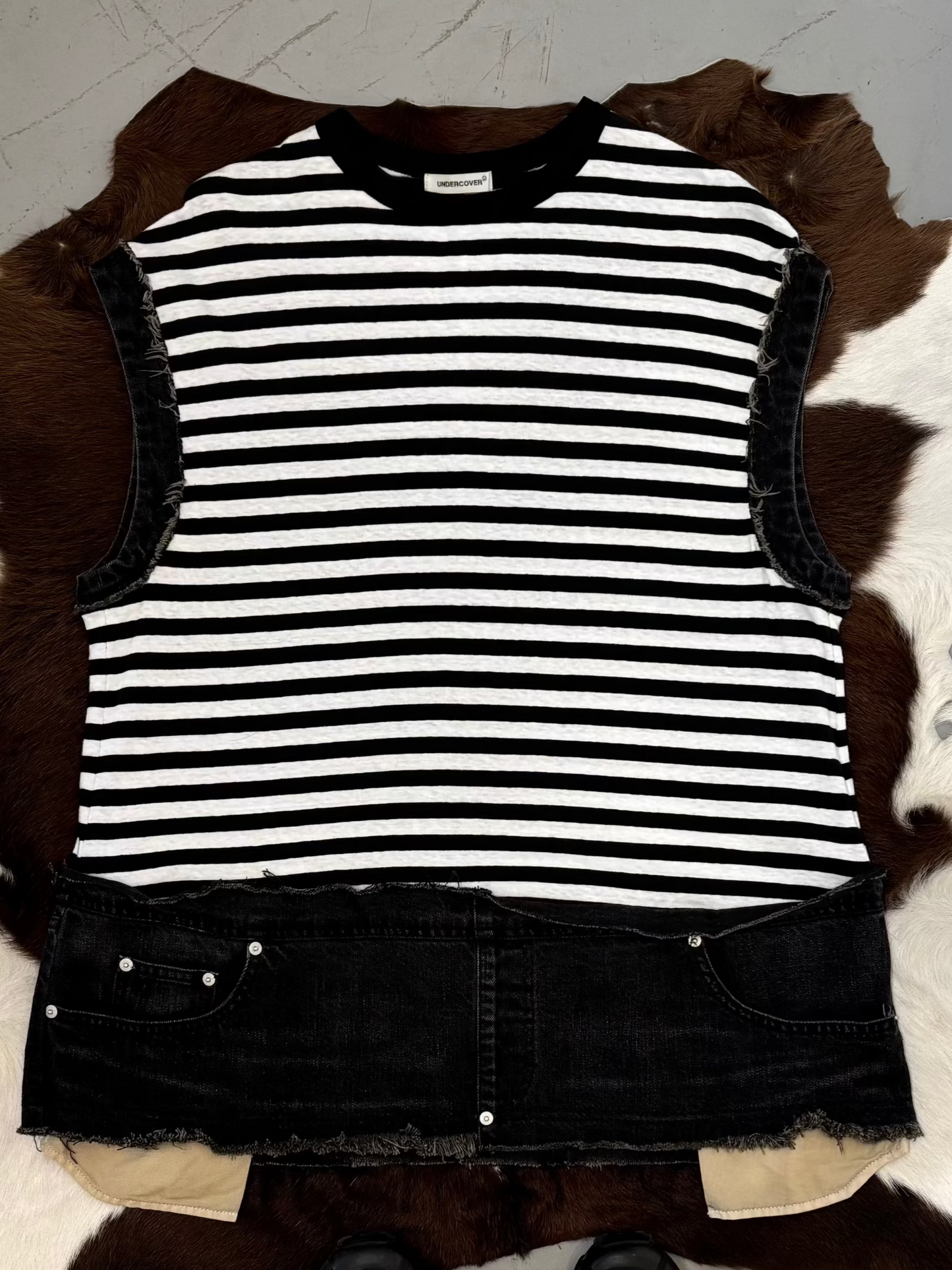 UNDERCOVER Docking Blouse(Border * Denim)