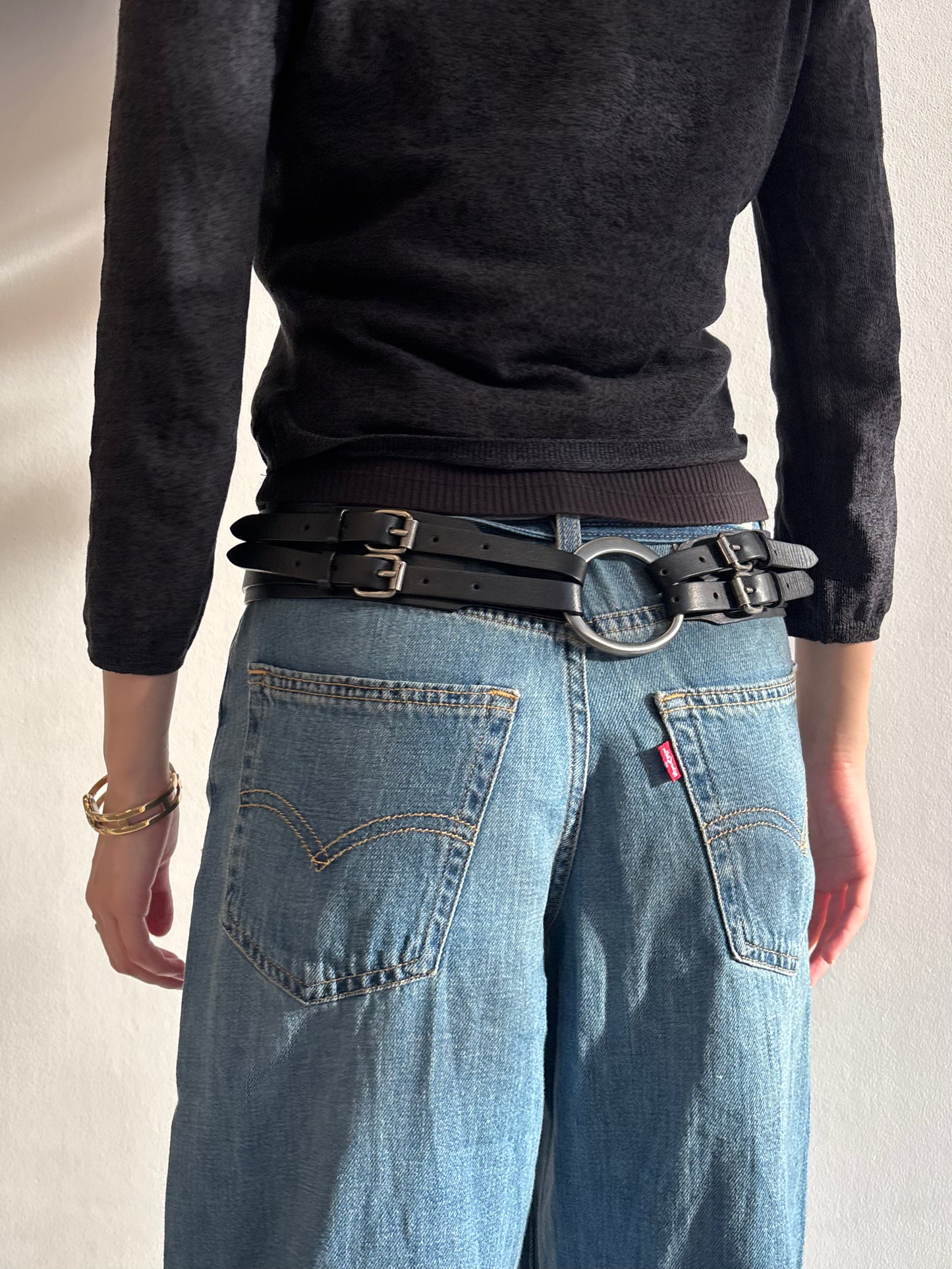 ORCIANI Double Strap Ring Belt
