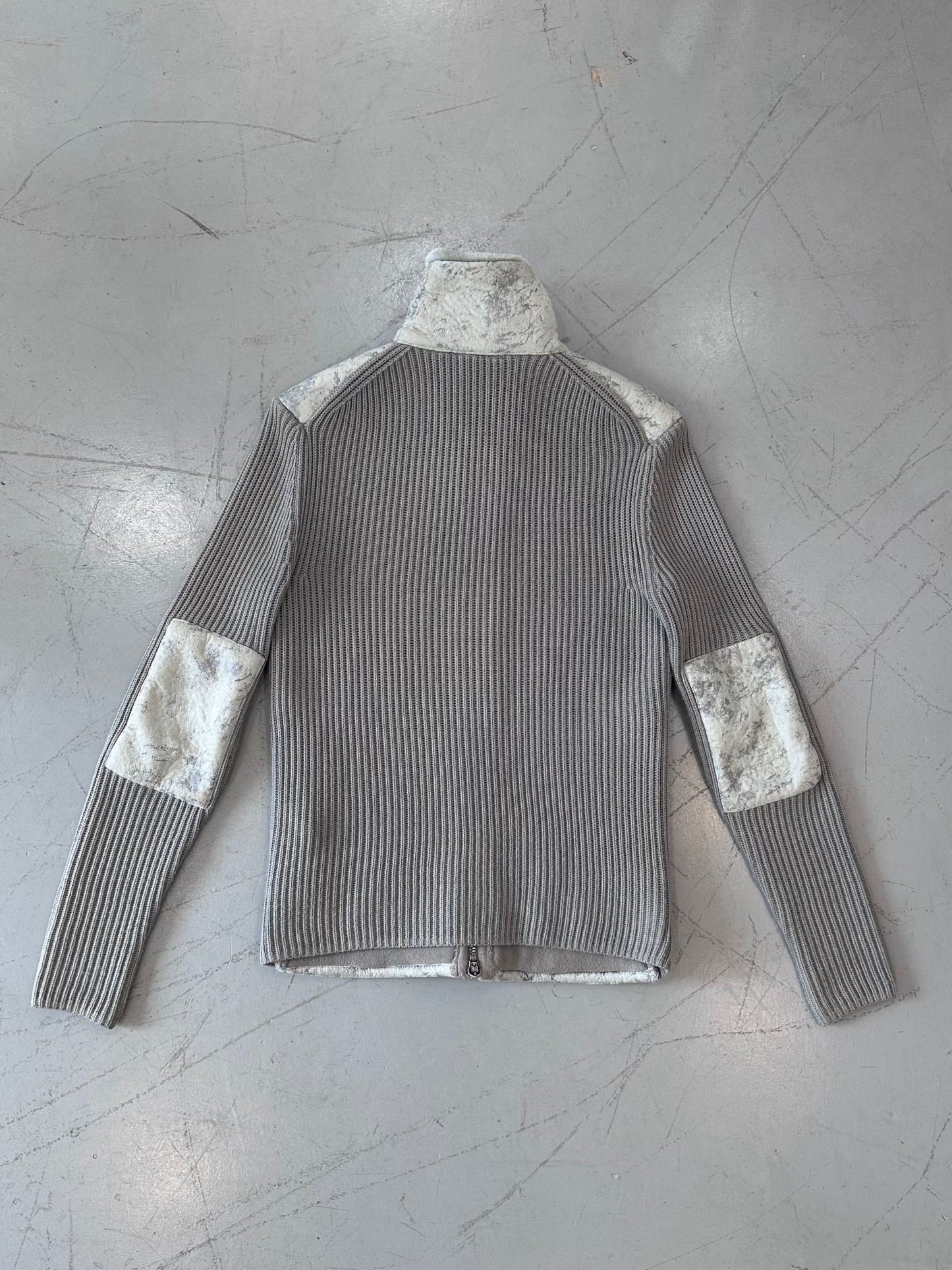 ARMANI EXCHANGE Suede Jacket with Knit Sleeves