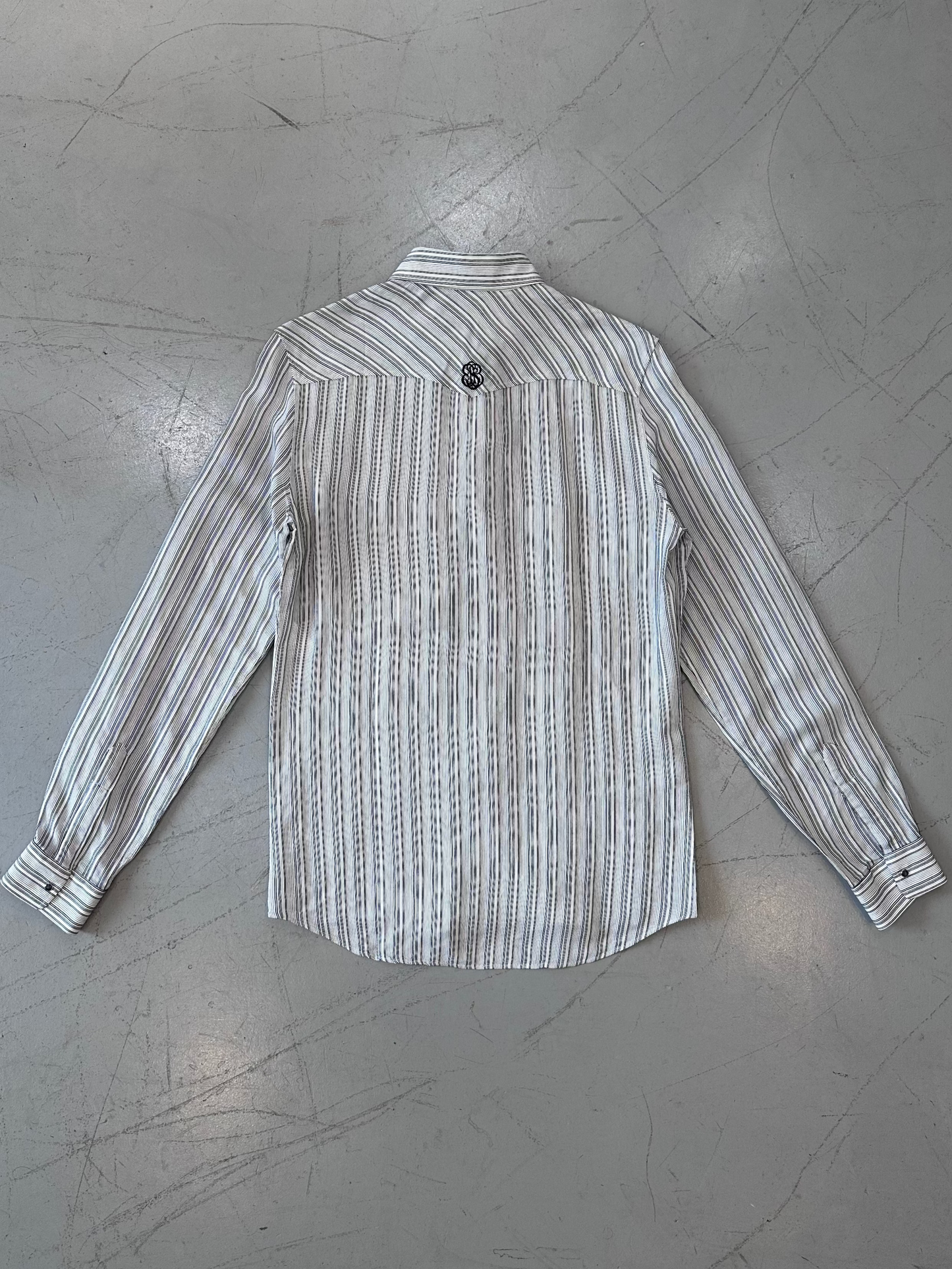 BALENCIAGA 00s Western Stripe Shirt by Nicolas Ghesquière