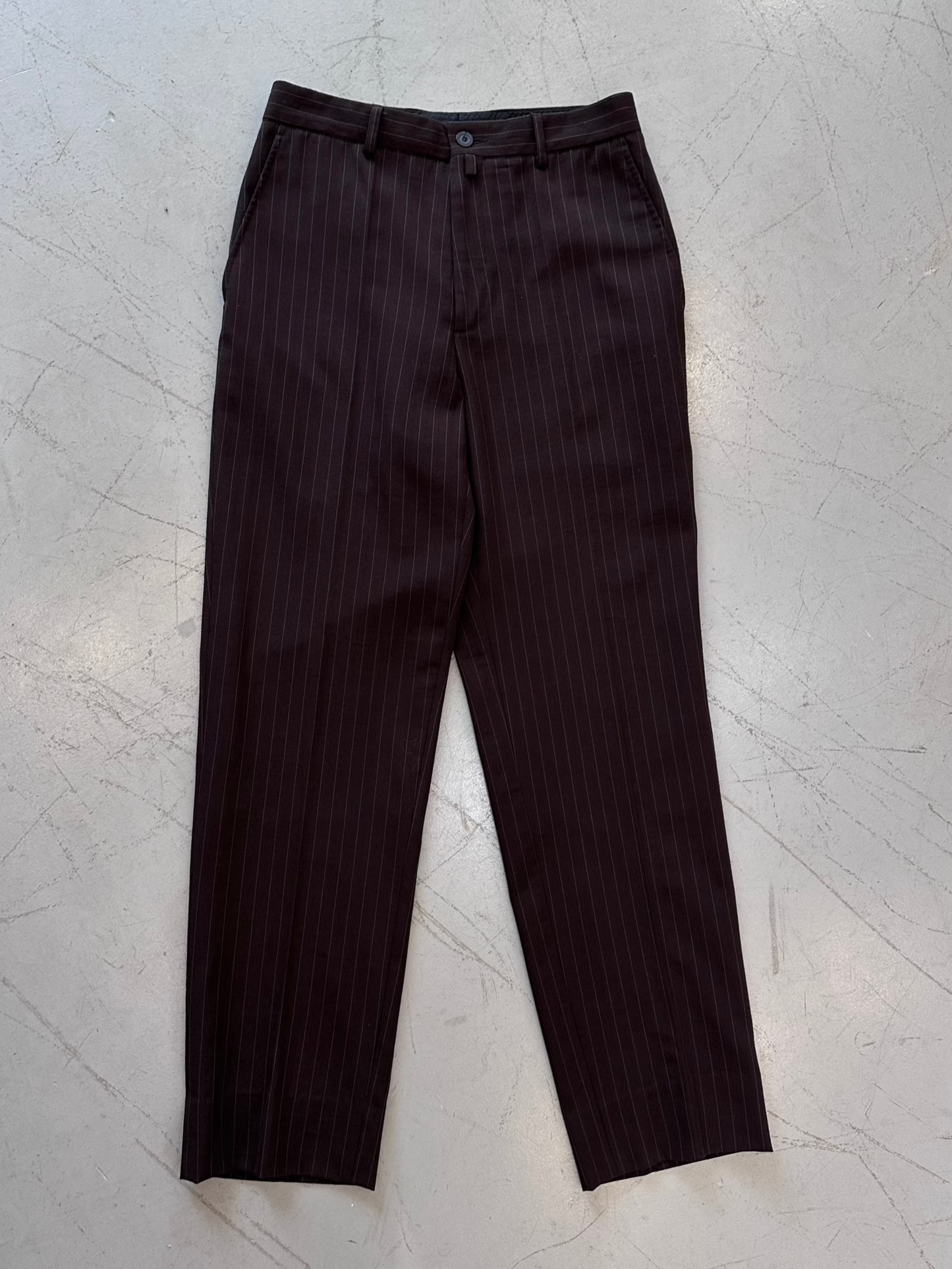 DRIES VAN NOTEN Stripe Slacks(Brown)
