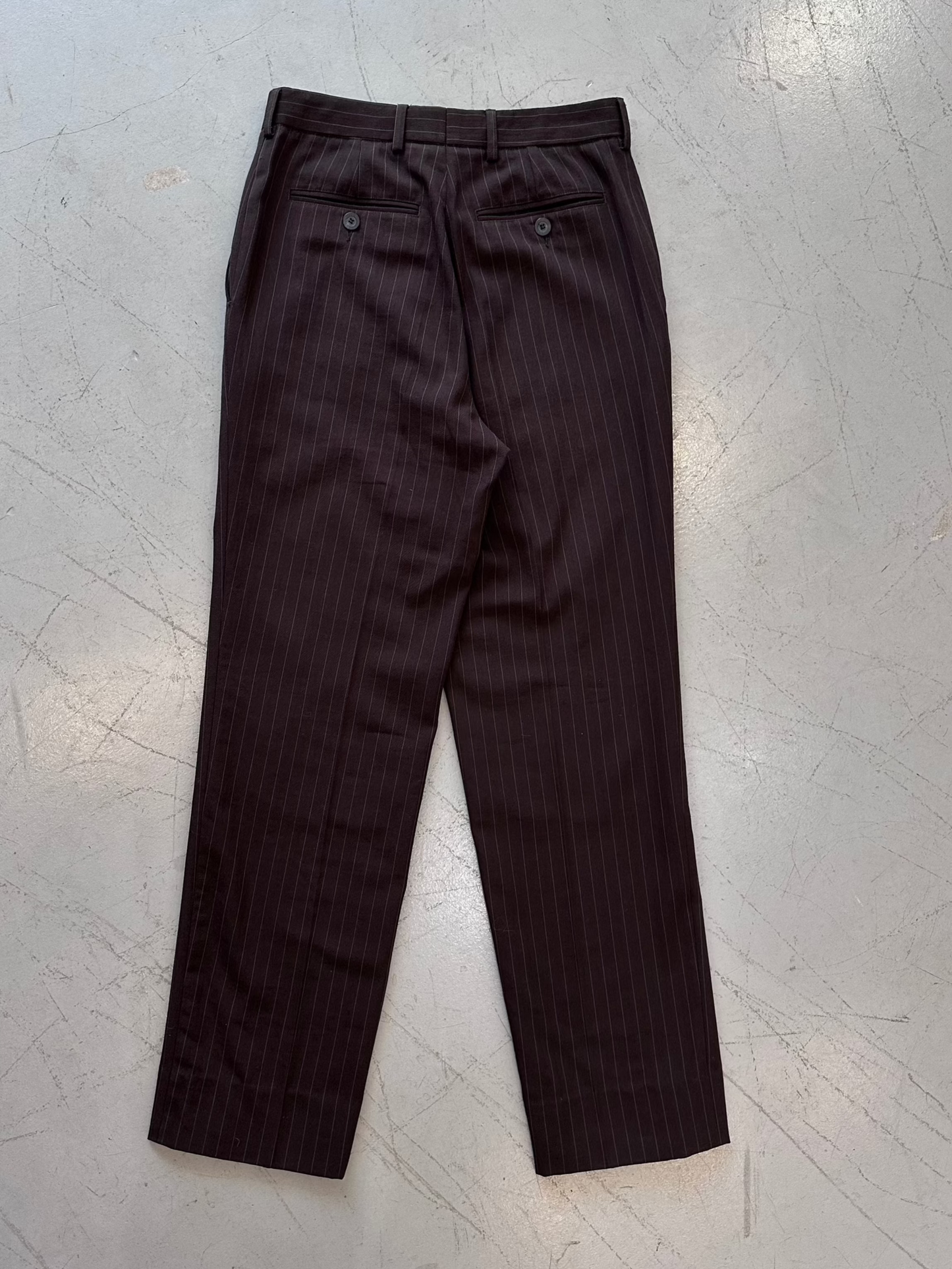DRIES VAN NOTEN Stripe Slacks(Brown)