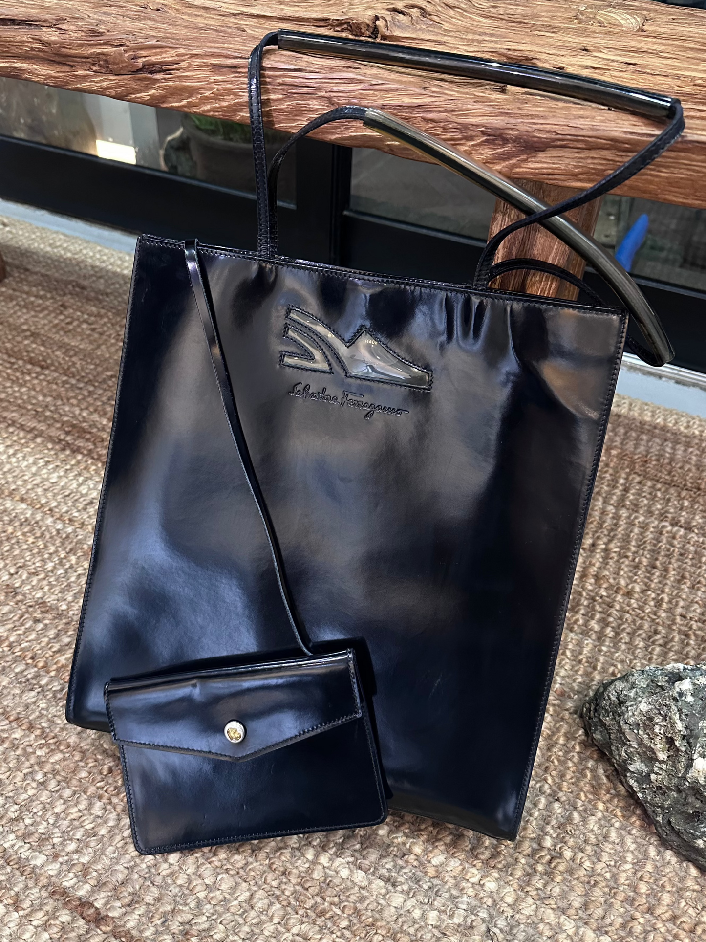 FERRAGAMO leather tote bag