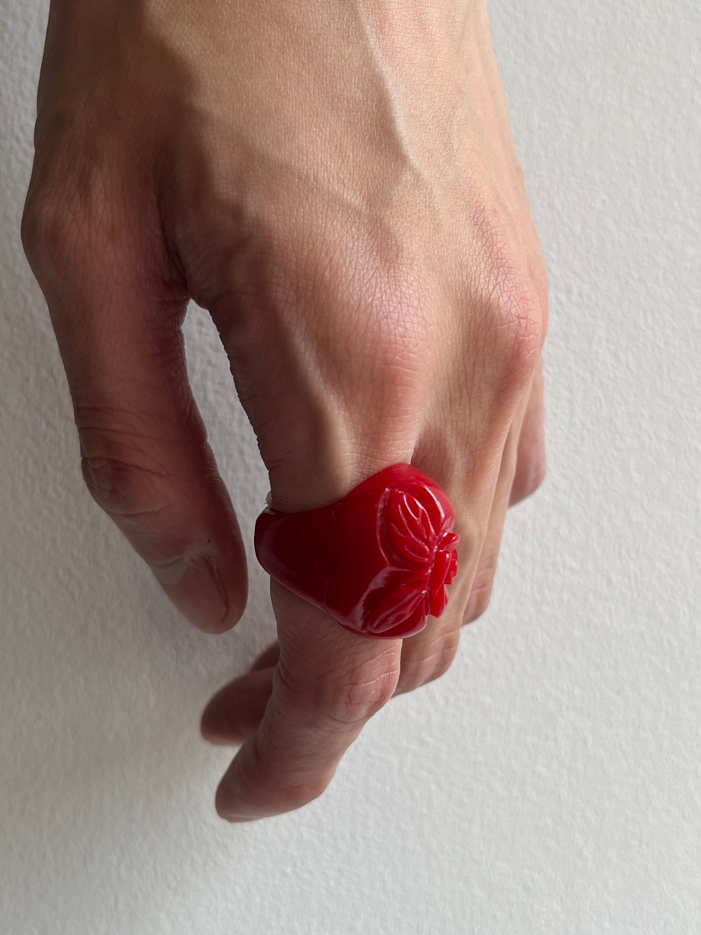 NUMBER (N)INE SS06 Red Rose Ring