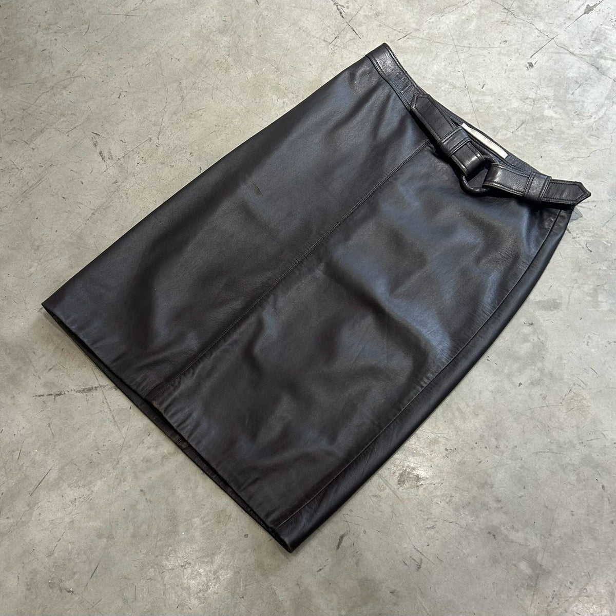 Ruffo Research 00s Belted Leather Skirt