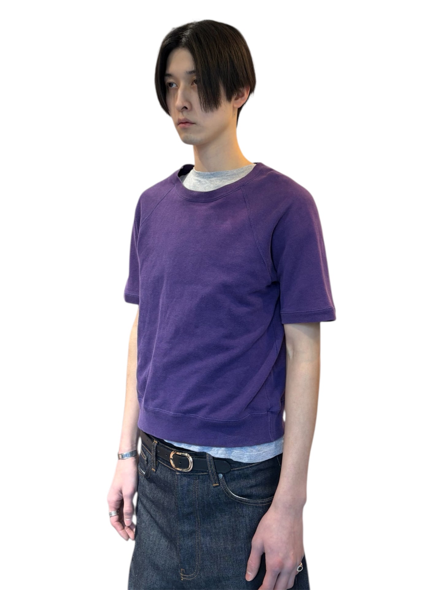 A.P.C. Vintage S/L Sweater — East by West期 (Purple, Made in France)