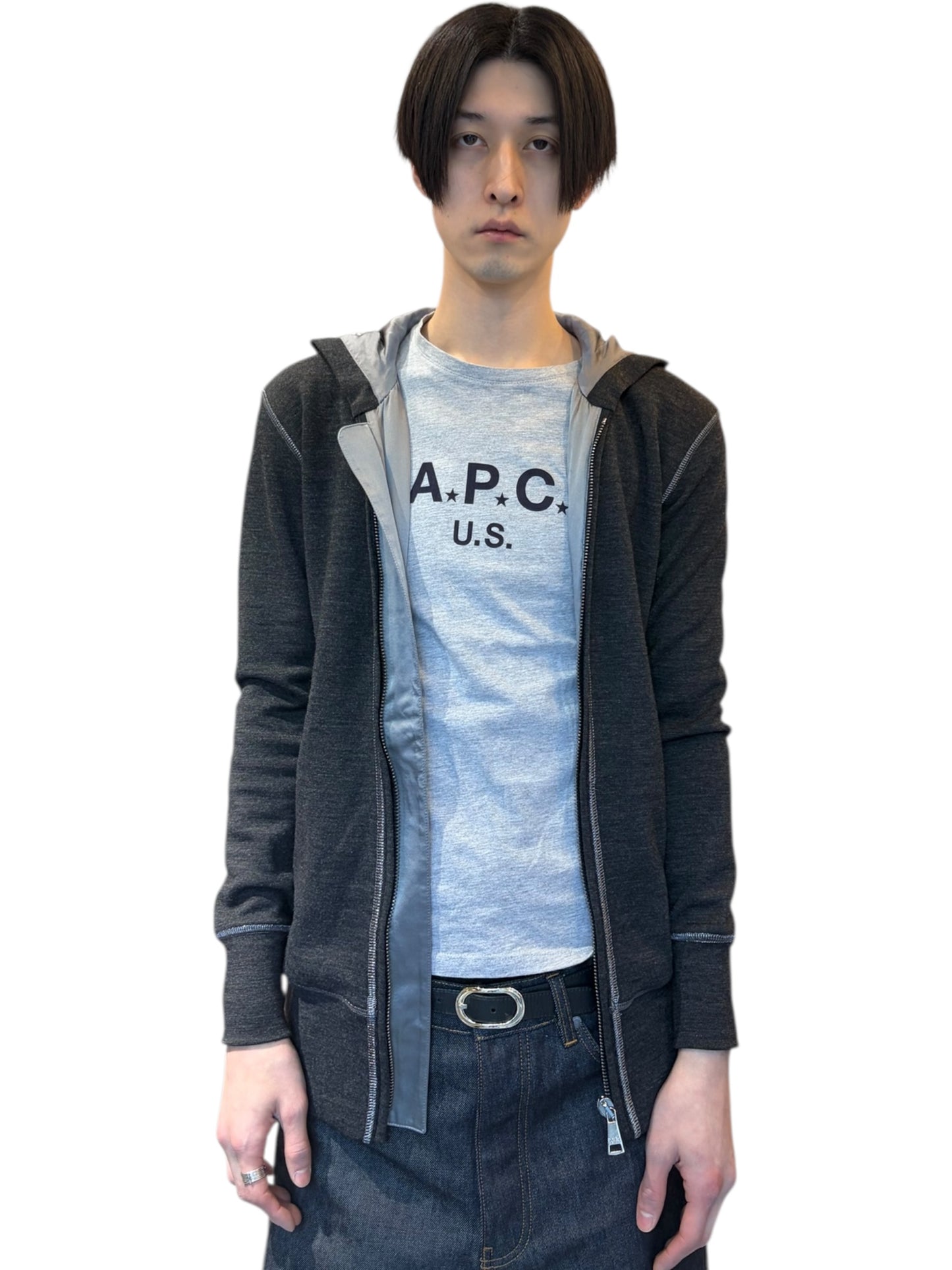 DOLCE&GABBANA mohair zip-up hoodie