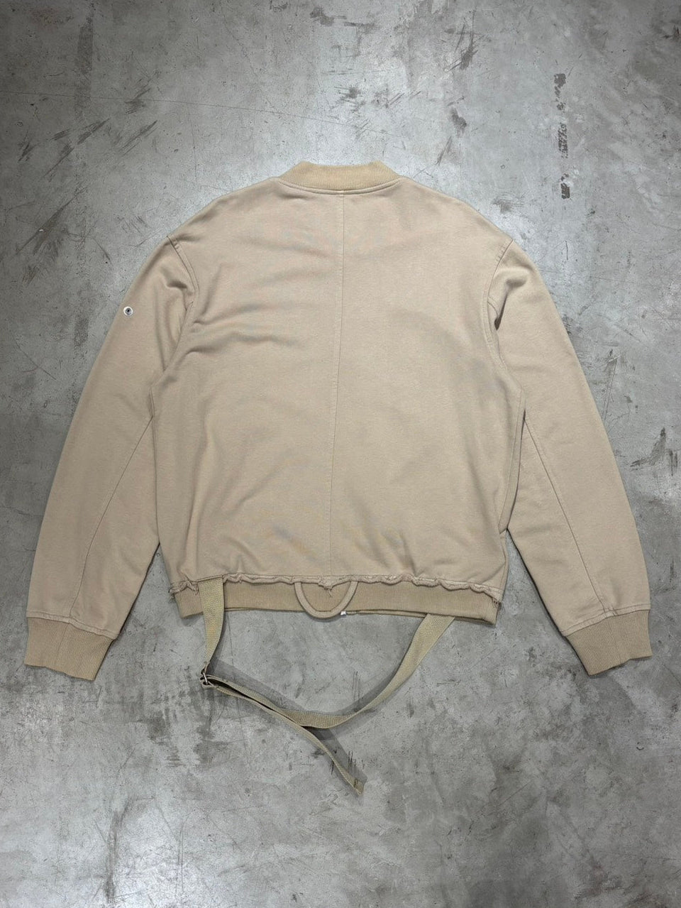Helmut Lang Late 00s Bondage Distressed Bomber Jacket