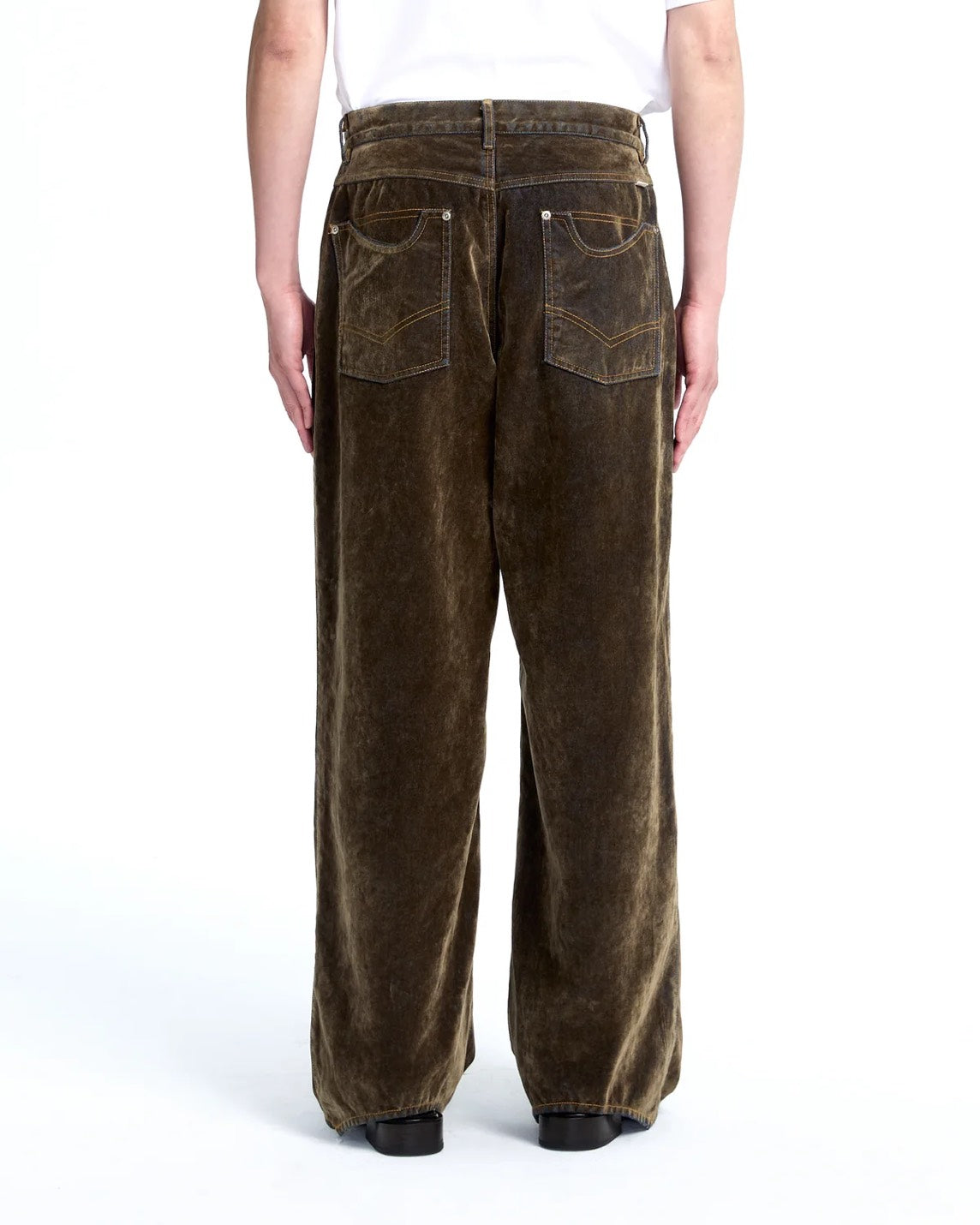 Flocked Denim Pants