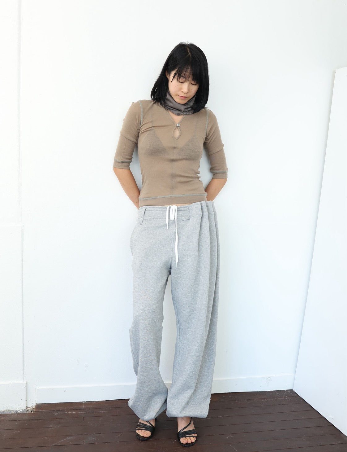 Buttoned Knit Scarf