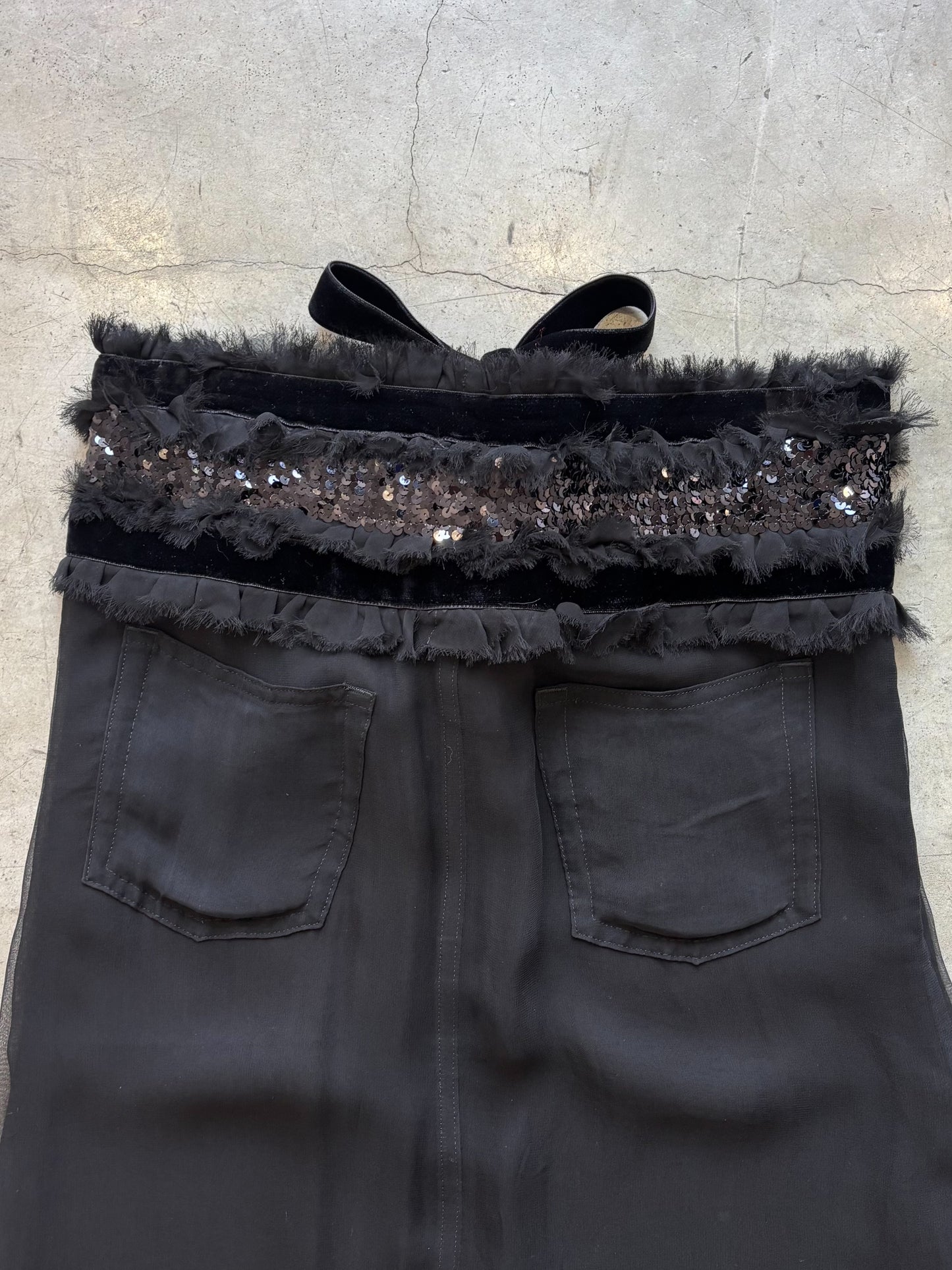 Comme des Garcons Fall 2006 Sheer Sequin Embellished Skirt (velvetknife)