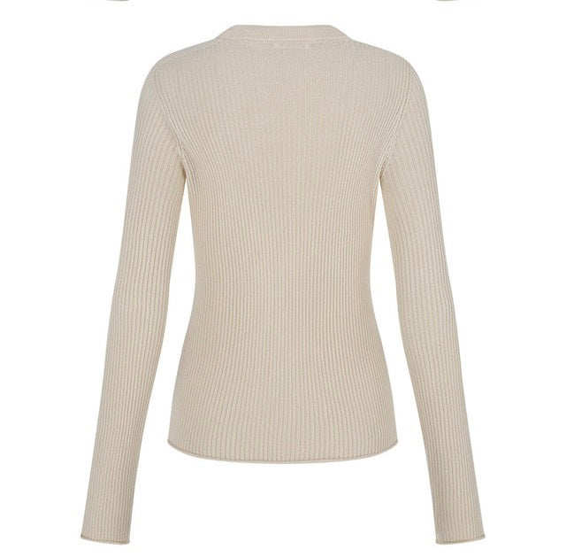 SHEER RIBBED TOP IN TENCEL