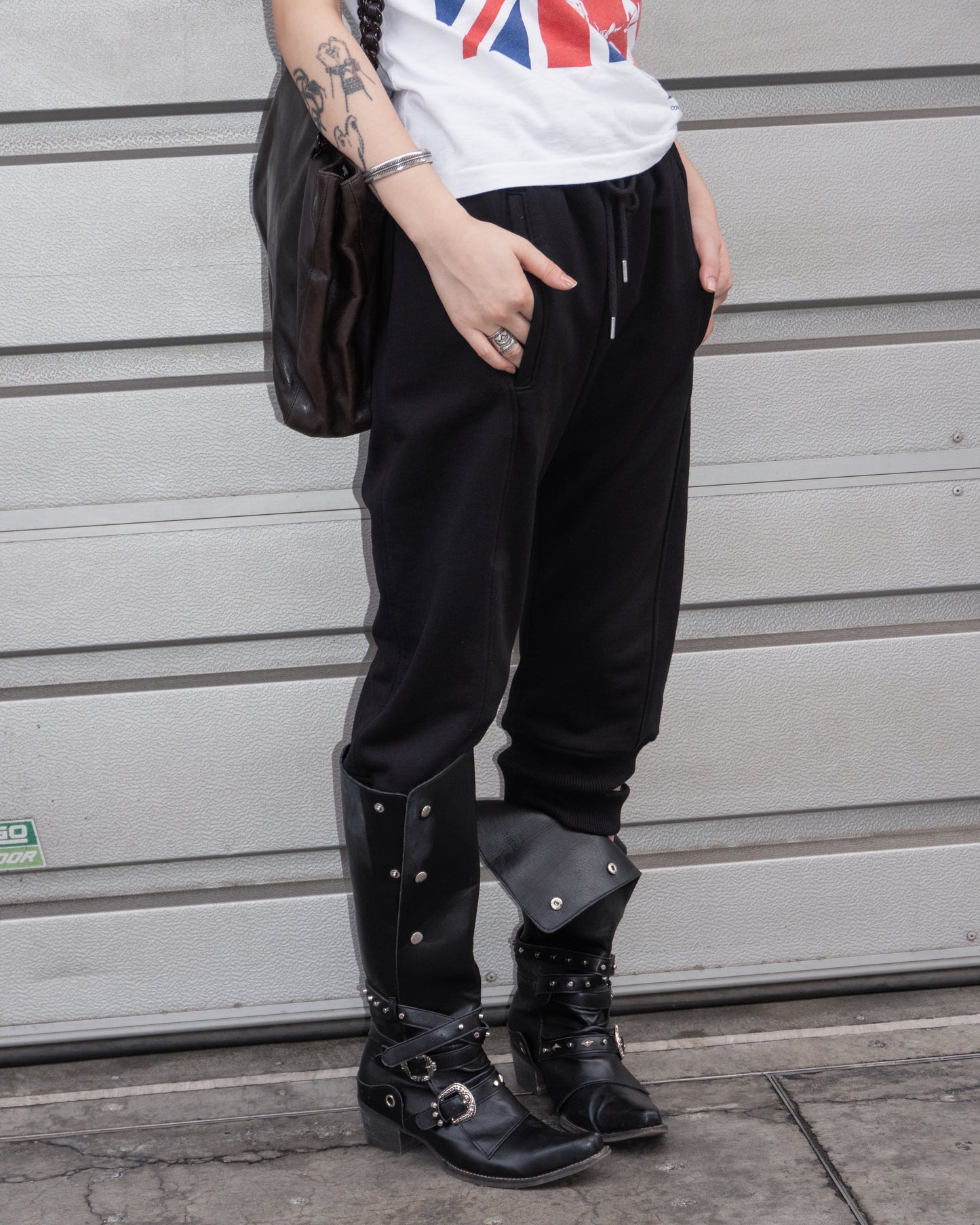 HELMUT LANG Cropped Slit Sweatpants
