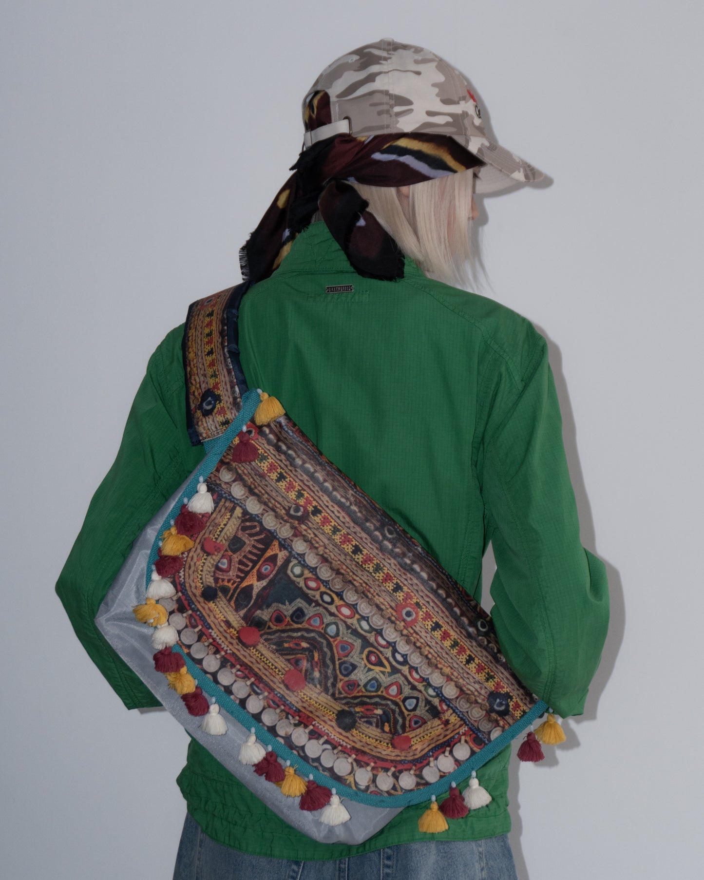 DIRK BIKKEMBERGS Object Dye Zipper Blouson (Green)