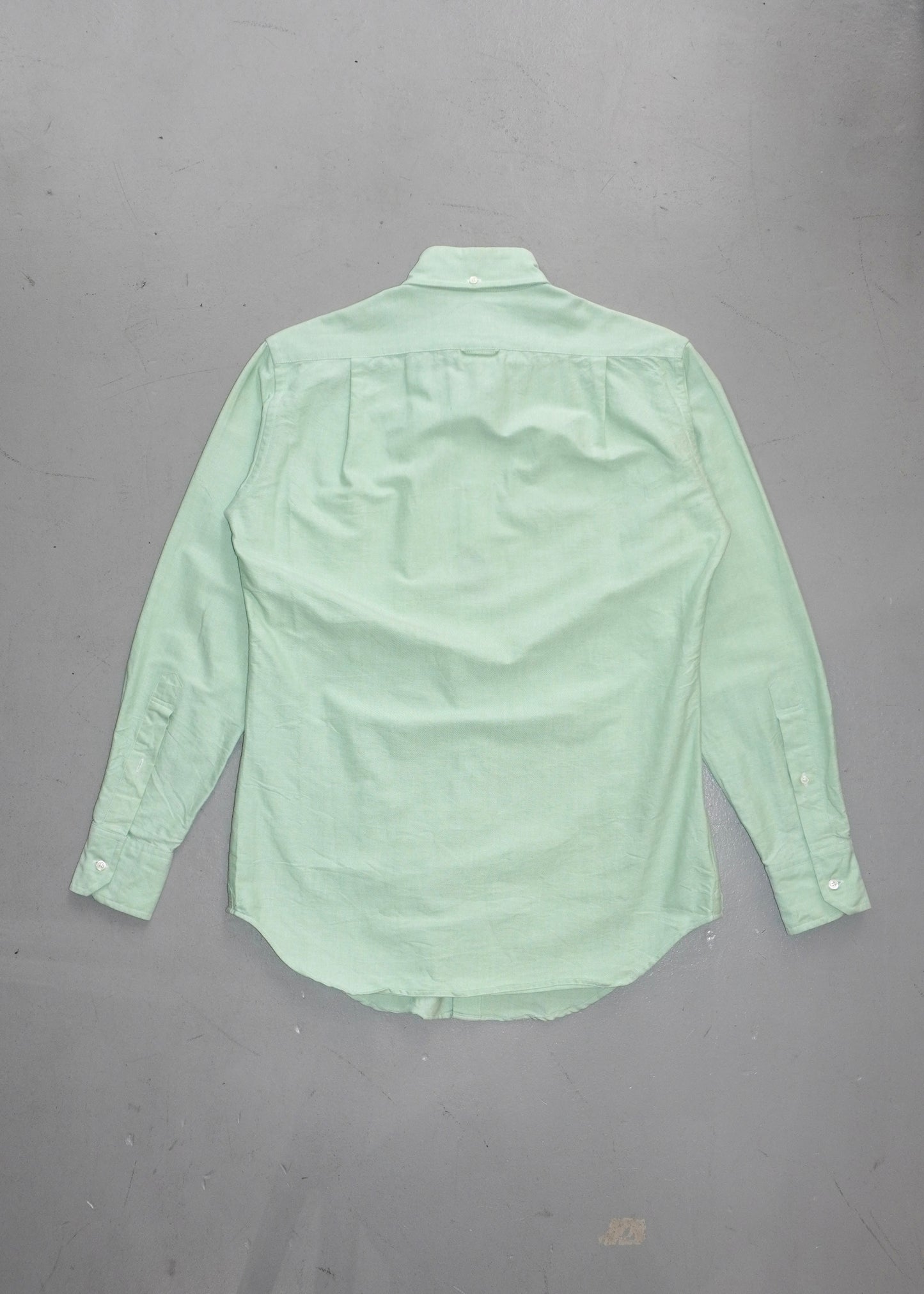 Thom Browne Long-Sleeved BD Shirt (Pale Green, made in Italy)