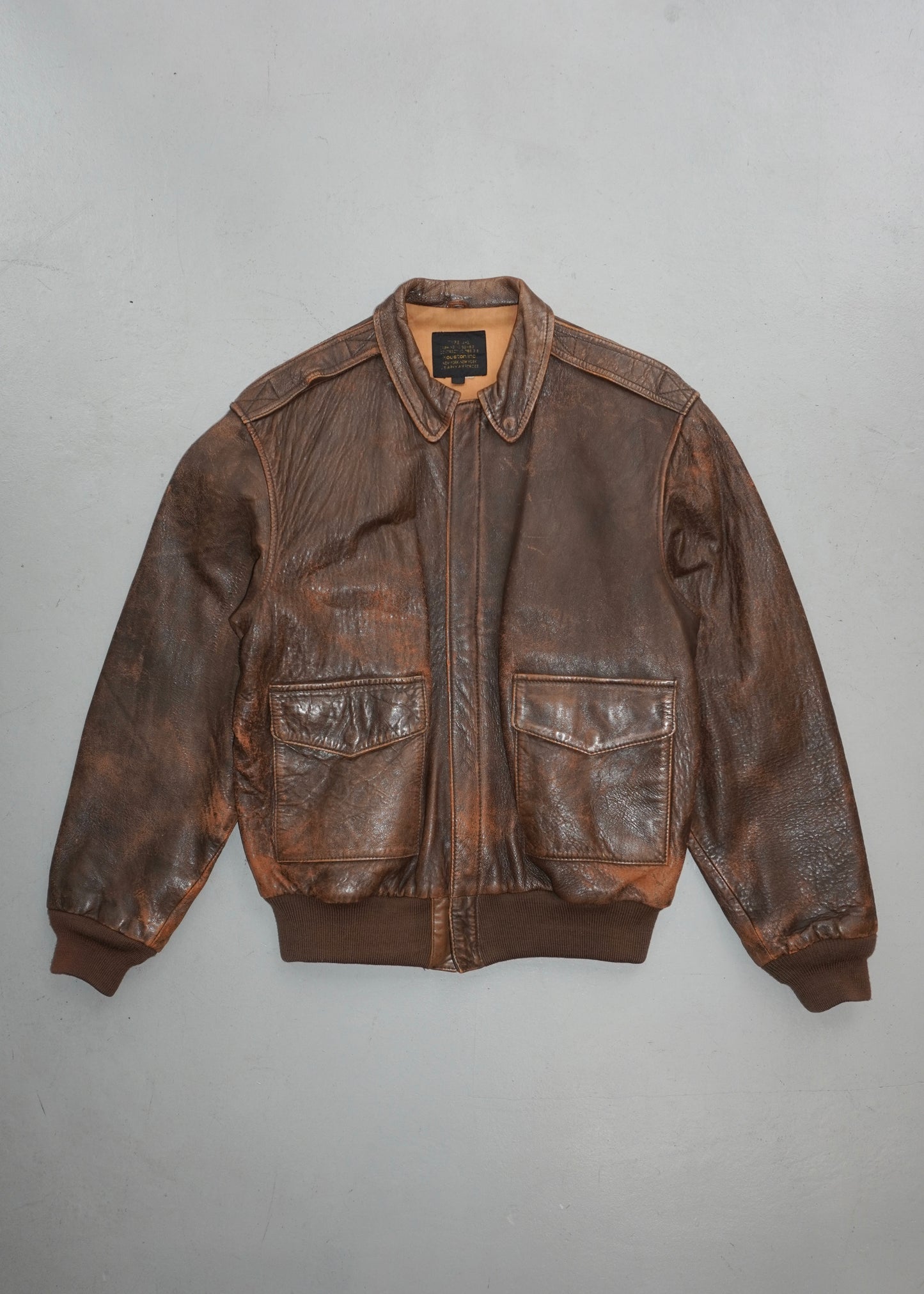 Houston A-2 Leather Jacket (Brown)