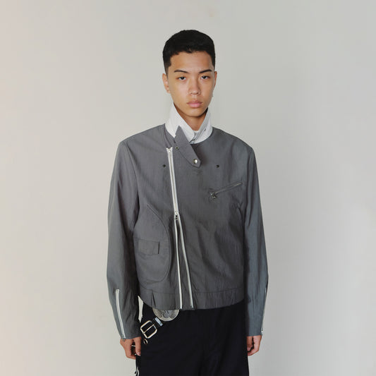 Colorblock Classic Biker Jacket