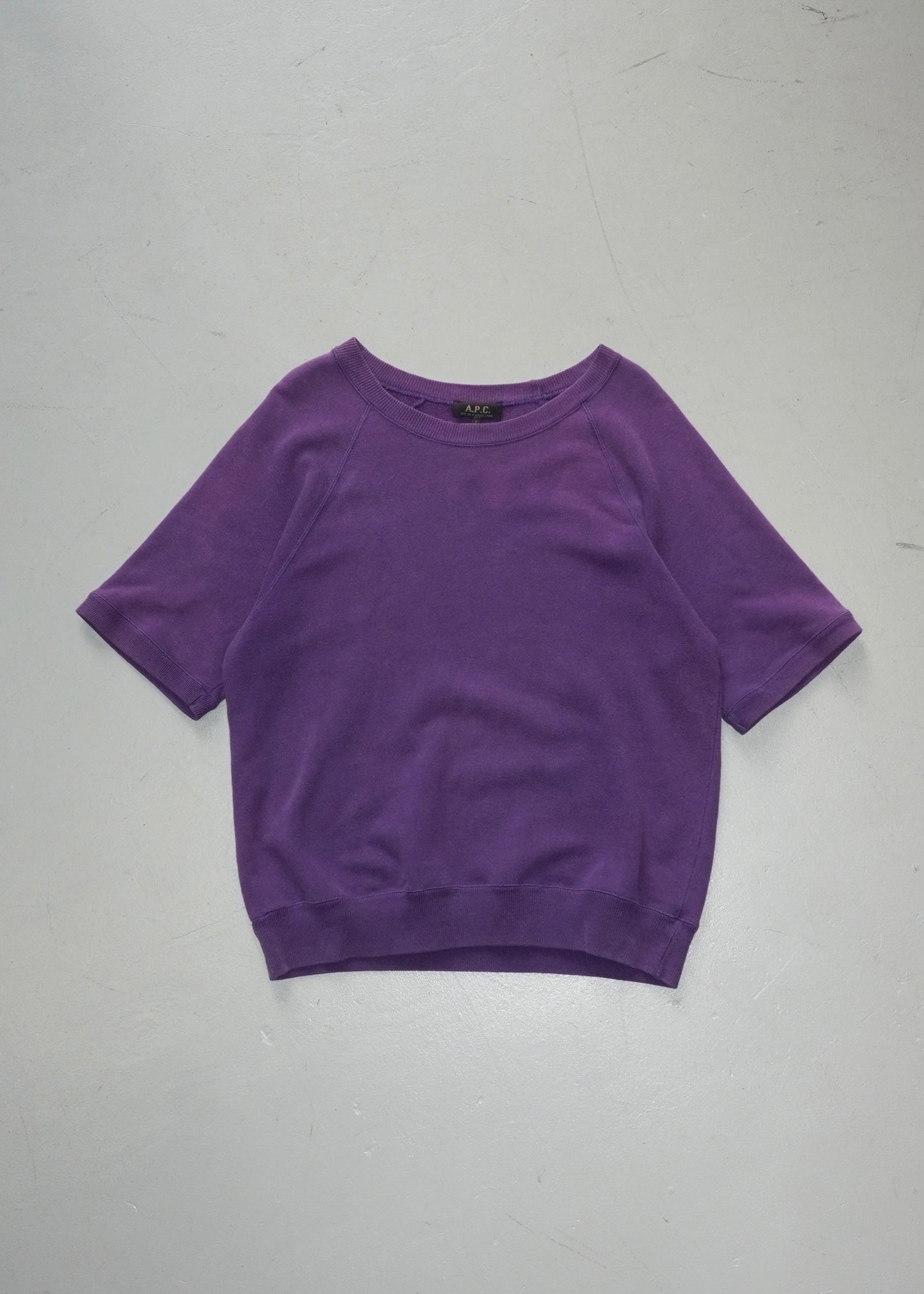 A.P.C. Vintage S/L Sweater — East by West期 (Purple, Made in France)