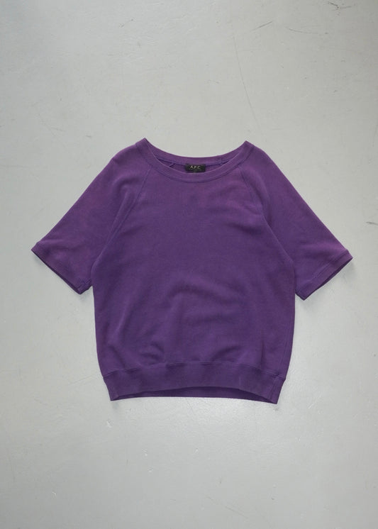 A.P.C. Vintage S/L Sweater — East by West期 (Purple, Made in France)