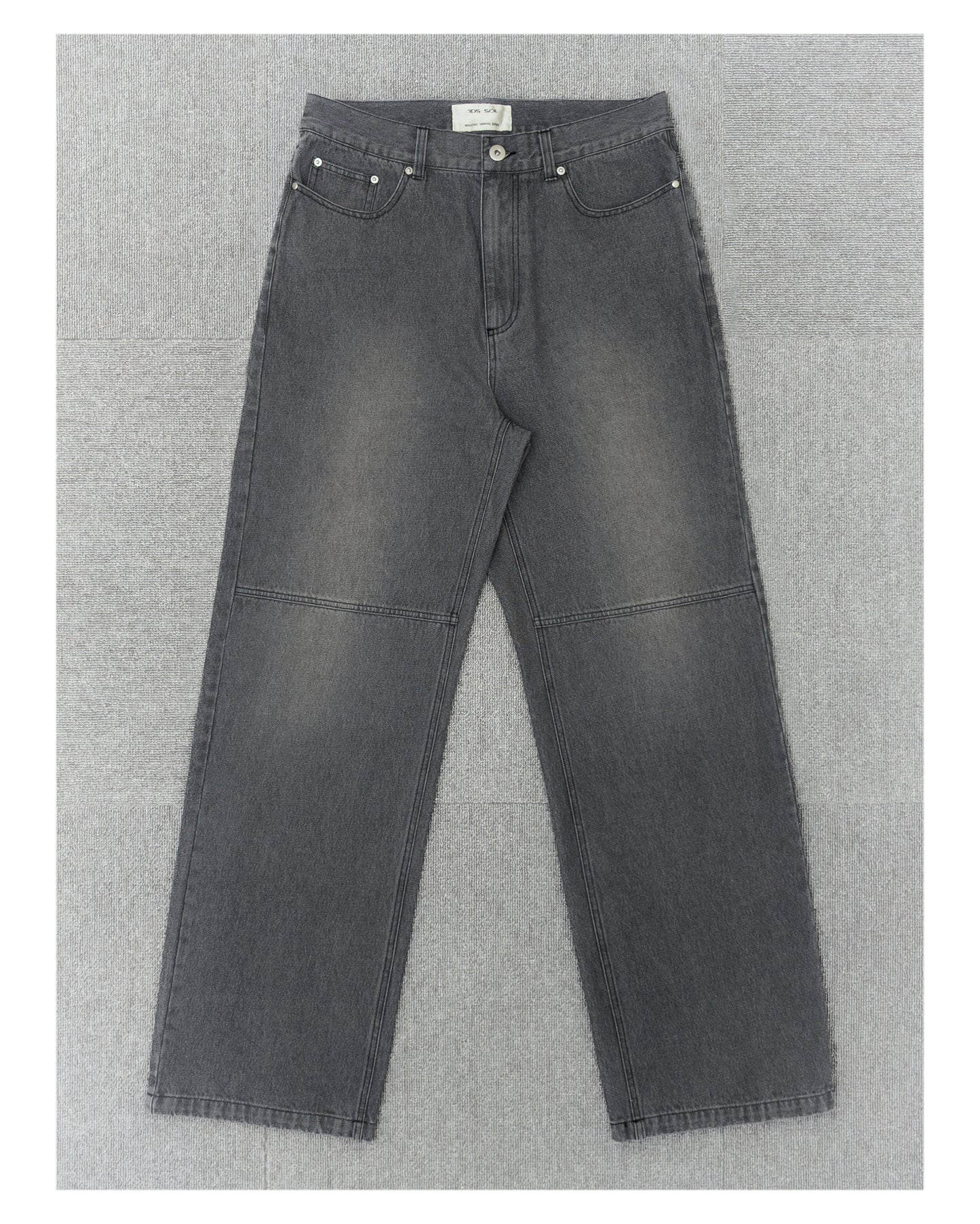 1ds Denim Straight Pants (Grey Denim)