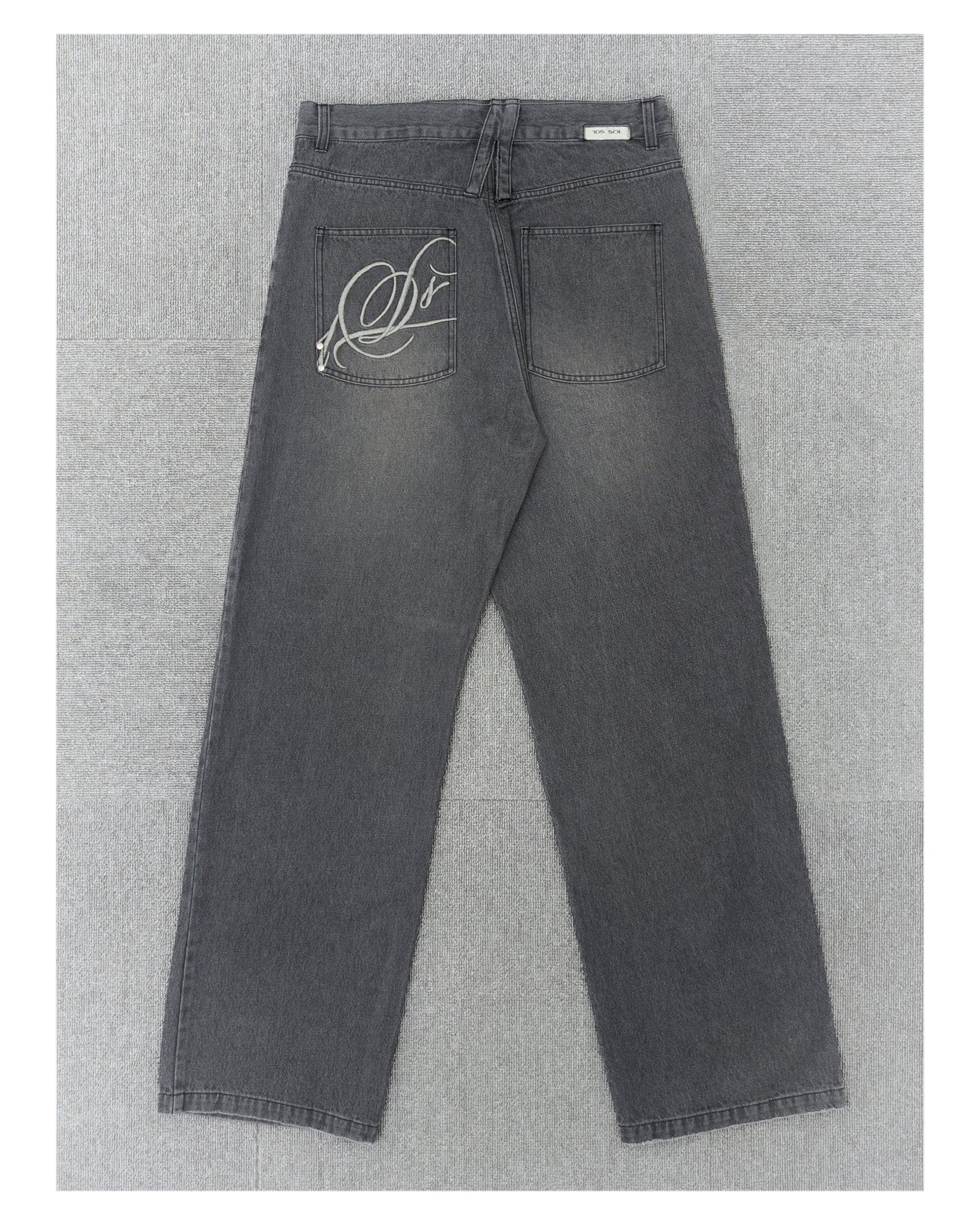 1ds Denim Straight Pants (Grey Denim)