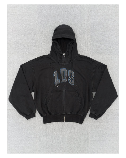 "1DS" Emblem Zip-up (Washed Black)