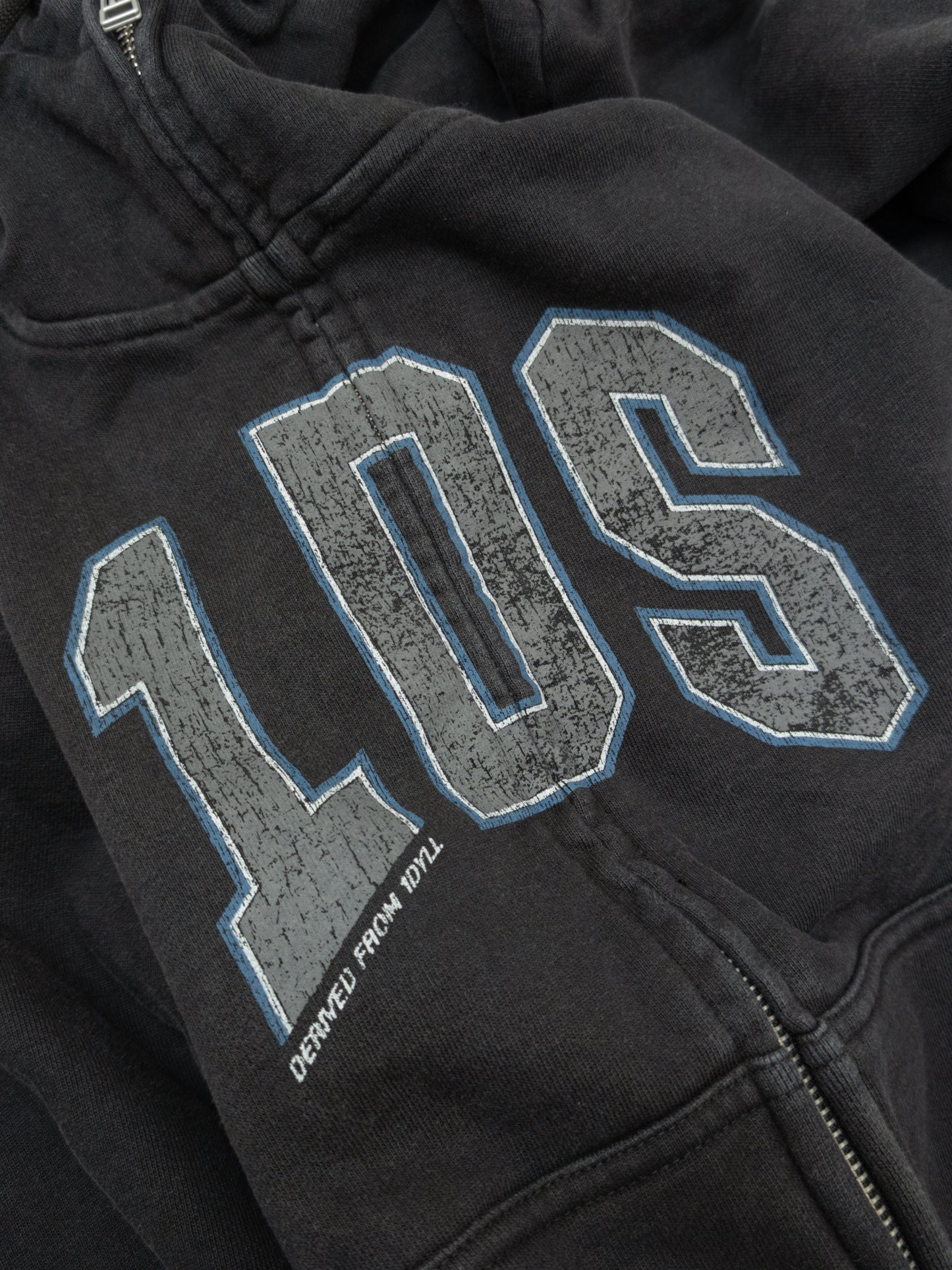 "1DS" Emblem Zip-up (Washed Black)