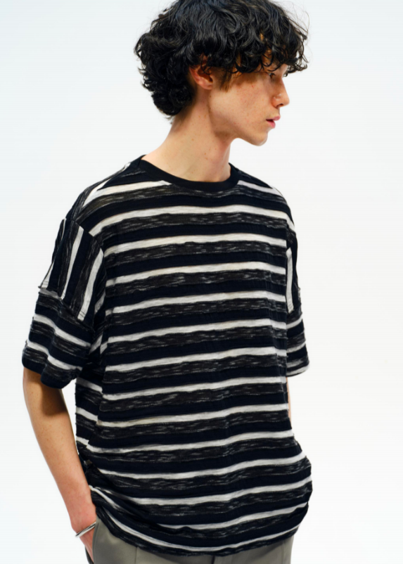 Textured Panel Short-Sleeve T-shirt