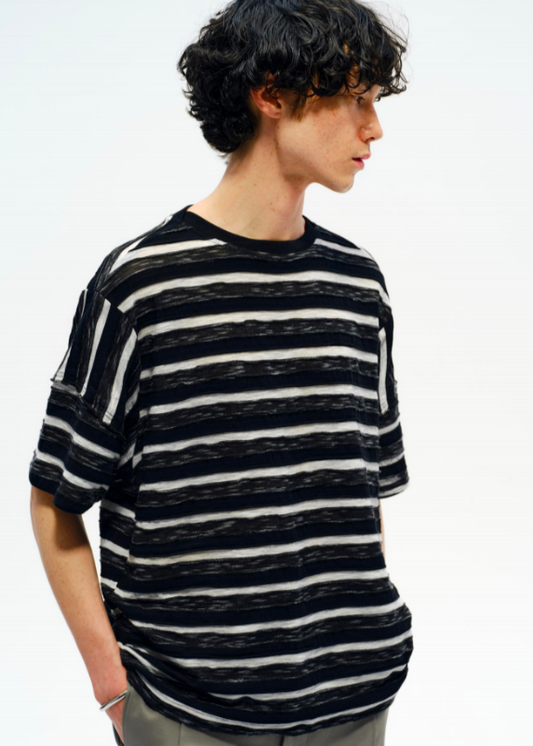 Textured Panel Short-Sleeve T-shirt
