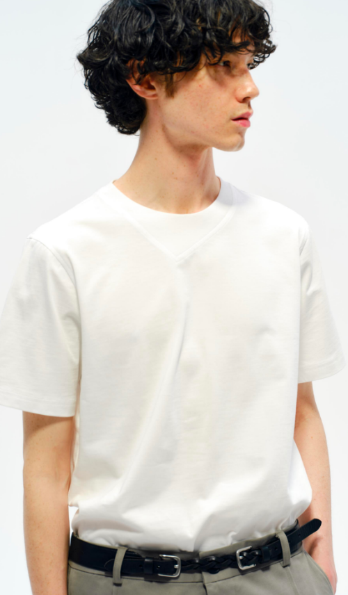Scarf Collar Short-Sleeve T-Shirt