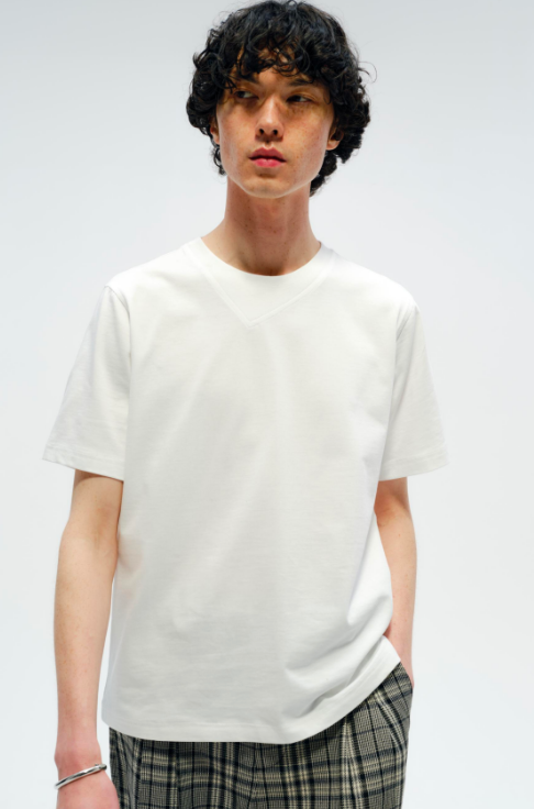 Scarf Collar Short-Sleeve T-Shirt
