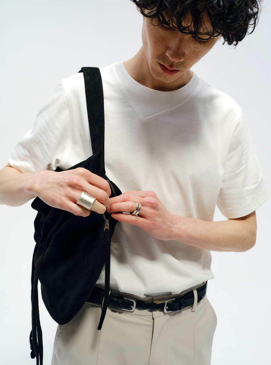 EmbroideredTooledDouble-BuckleBraided Belt