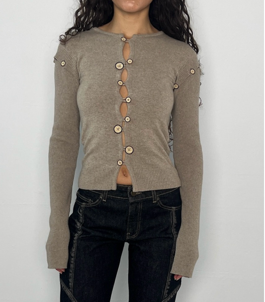 Caroline Cardigan Beige Melange