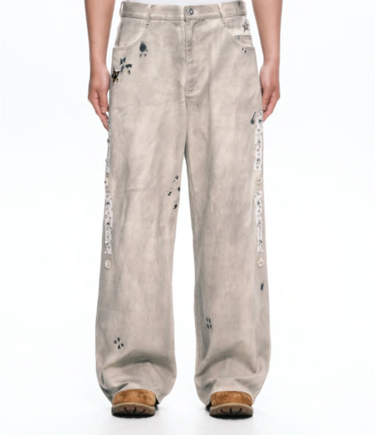 Side gem pants