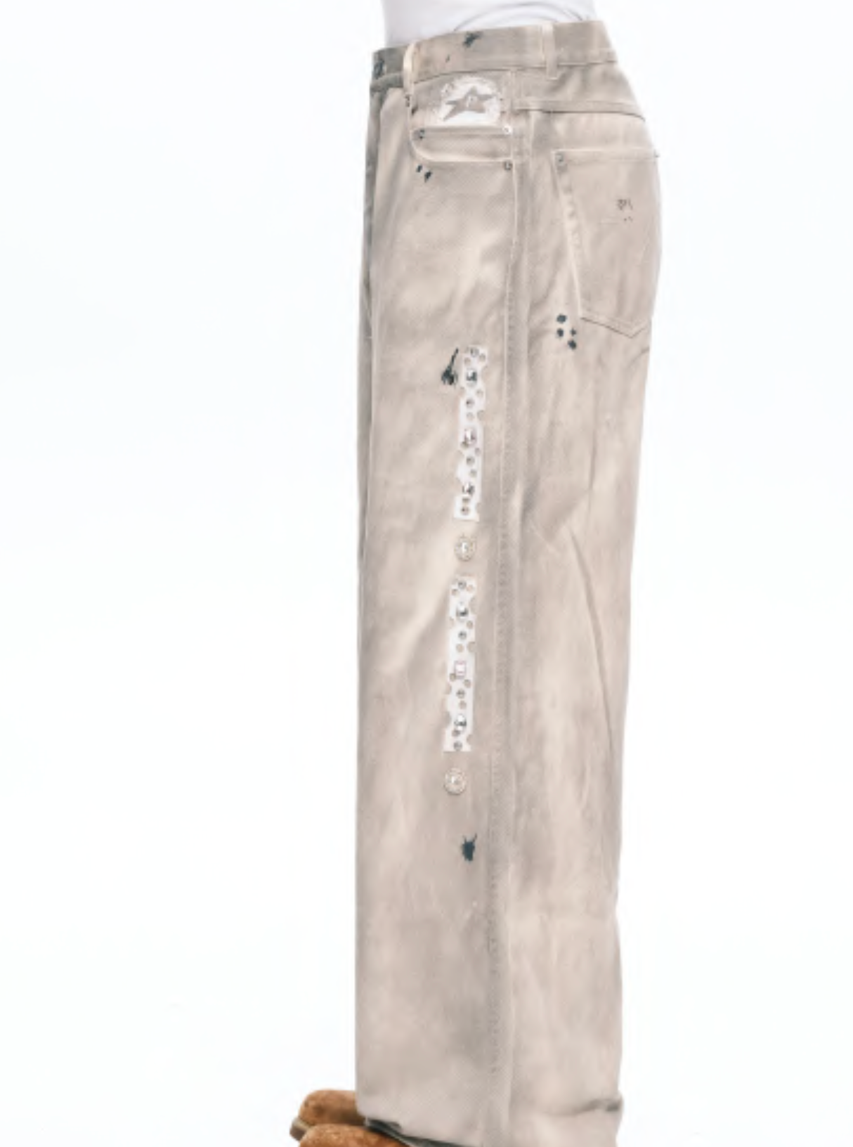 Side gem pants